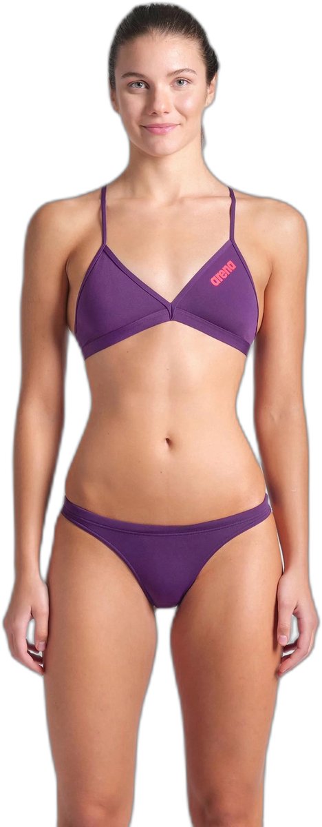 Arena Dameszwembroekje Arena Team Solid plum/bright coral