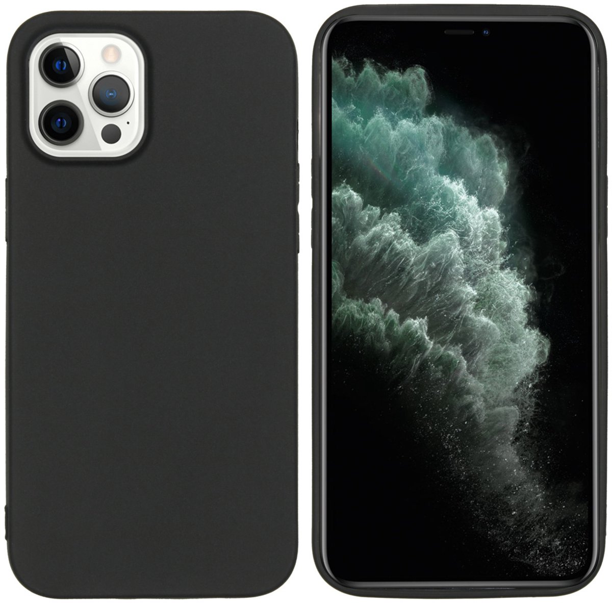imoshion Hoesje - Geschikt voor Apple iPhone 12 Pro Max - Color Backcover - Zwart