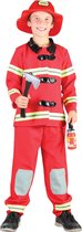 Joya Kids® Brandweer Verkleedpak Kind Rood | Carnavalskleding | Brandweerman Kostuum Kinderen | Carnaval Verkleedkleding Jongens | Incl Rode Brandweerjas, Broek & Hoed | Brandweerpak Sam | Verkleedkleren Kind | Maten 130 - 140 | 8 - 10 Jaar | Large