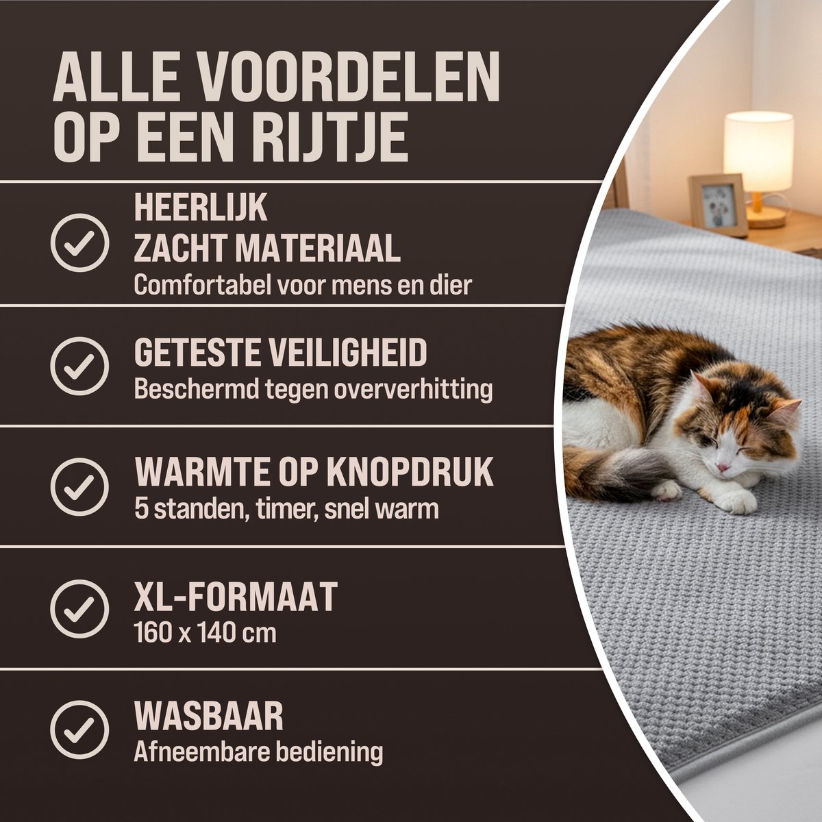 Monzana Warmtedeken Elektrisch Fleece 160x140cm Koraal - afbeelding 3