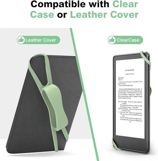 E-readeraccessoire, lichtgewicht en veilige handstandaard voor comfortabel lezen in bed, compatibel met tablets van 6-8 inch (wit). van Merkloos — afbeelding 5
