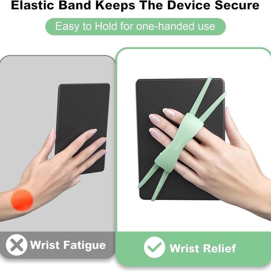 E-readeraccessoire, lichtgewicht en veilige handstandaard voor comfortabel lezen in bed, compatibel met tablets van 6-8 inch (wit). van Merkloos — afbeelding 2