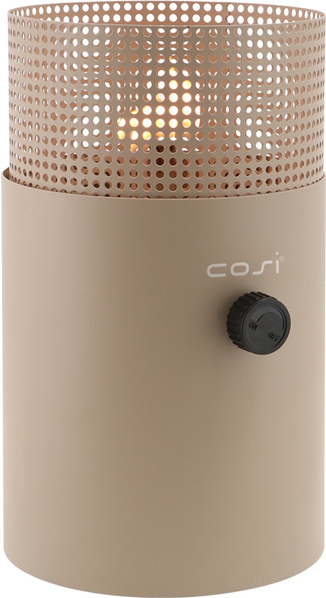 Cosiscoop Dot Sandy Beige Gaslantaarn - Unieke sfeermaker - Voor binnen en buiten - Brand 5 tot 6 uur op een gascartouche