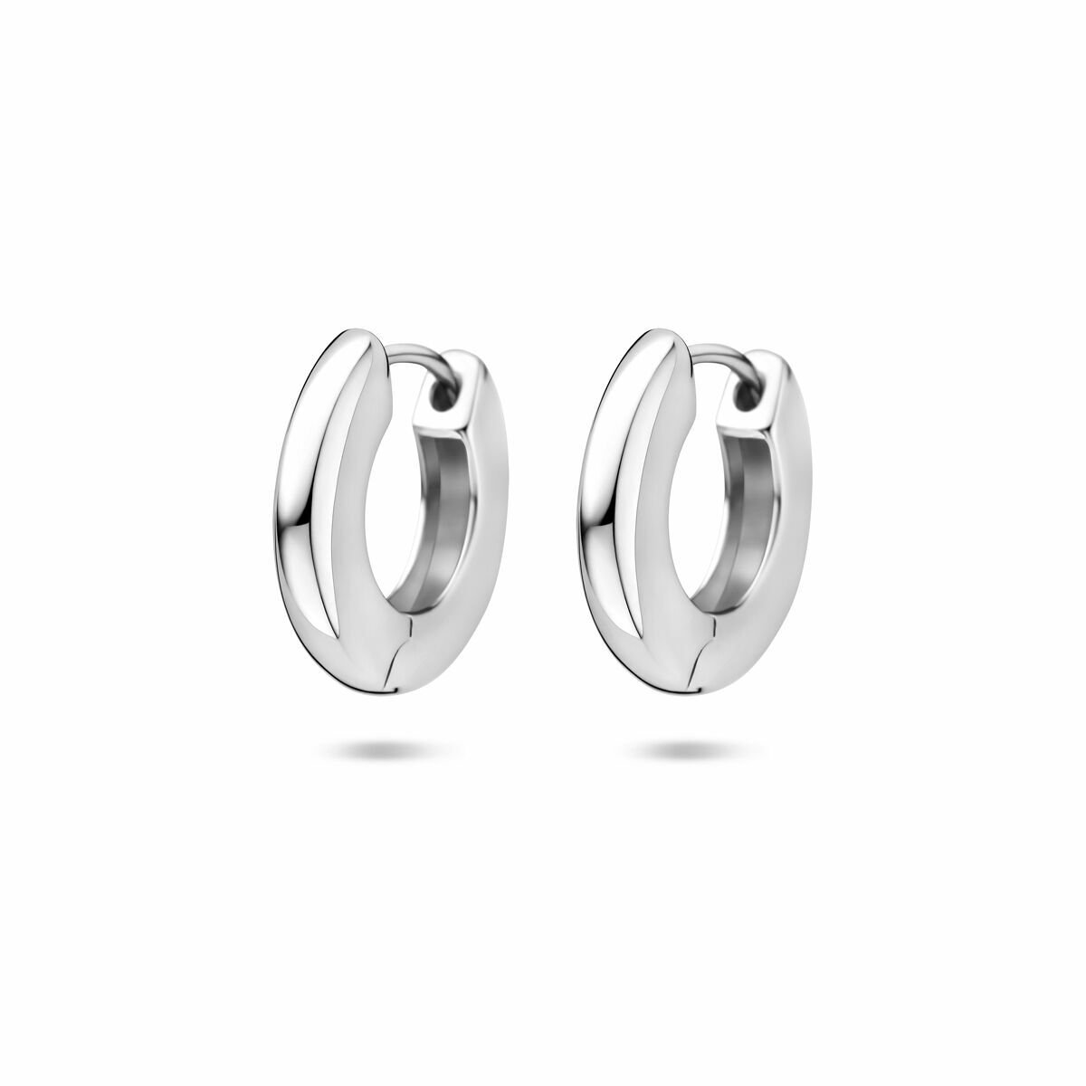 Zilveren gerhodineerde klapoorringen 15,5 mm - 1341922