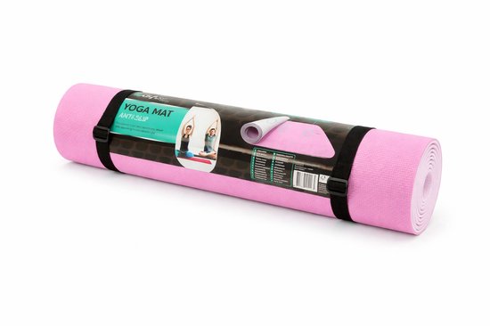 Kaytan Yogamat Roze - Antislip Fitness & Yoga Mat - 173 x 58 cm - 5 mm Dik - Inclusief Draagband van Merkloos — afbeelding 2