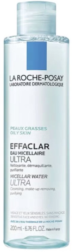 La Roche-Posay Effaclar Micellair Water - Gezichtsreinigingsmiddel - voor een vette huid en Acne - 200ml