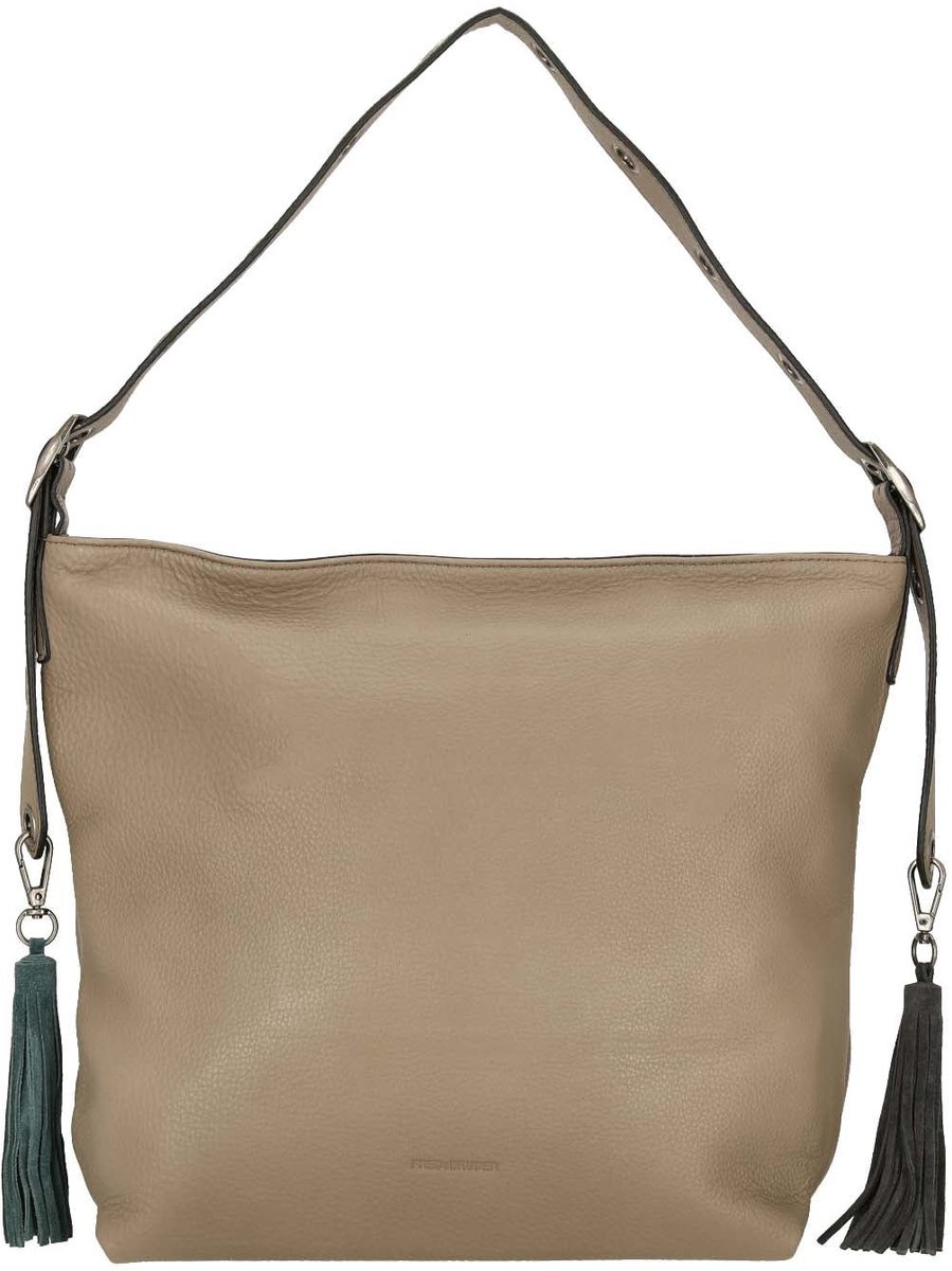 FREDsBRUDER Leren Schoudertas Selma Hobo Stone Bruine