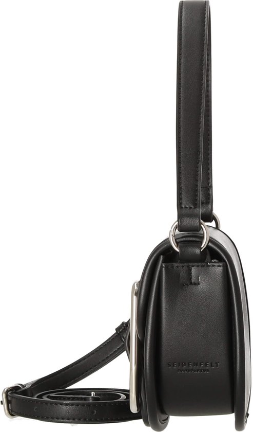 SEIDENFELT MANUFAKTUR Schoudertas Grurup Saddle Bag Black Zwart