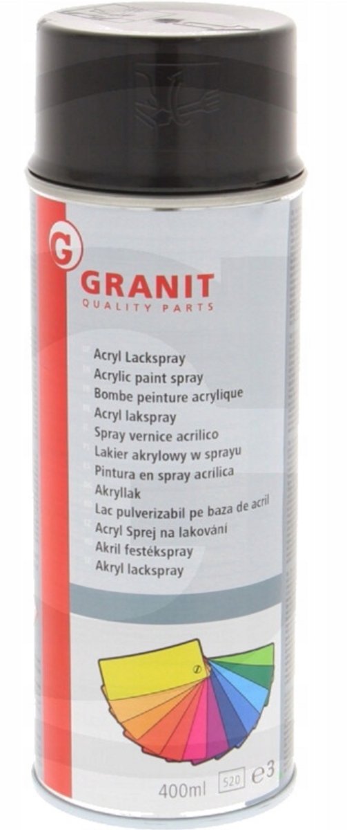 Granit - Spuitverf - Acryl - 400 ml - grijs sneldrogend mat spuitbus