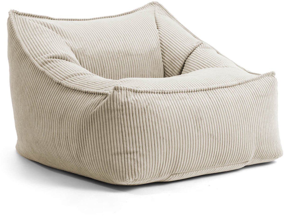 mokebo Zitzak 'Der Lümmel' van koordstof, fauteuil indoor in beige