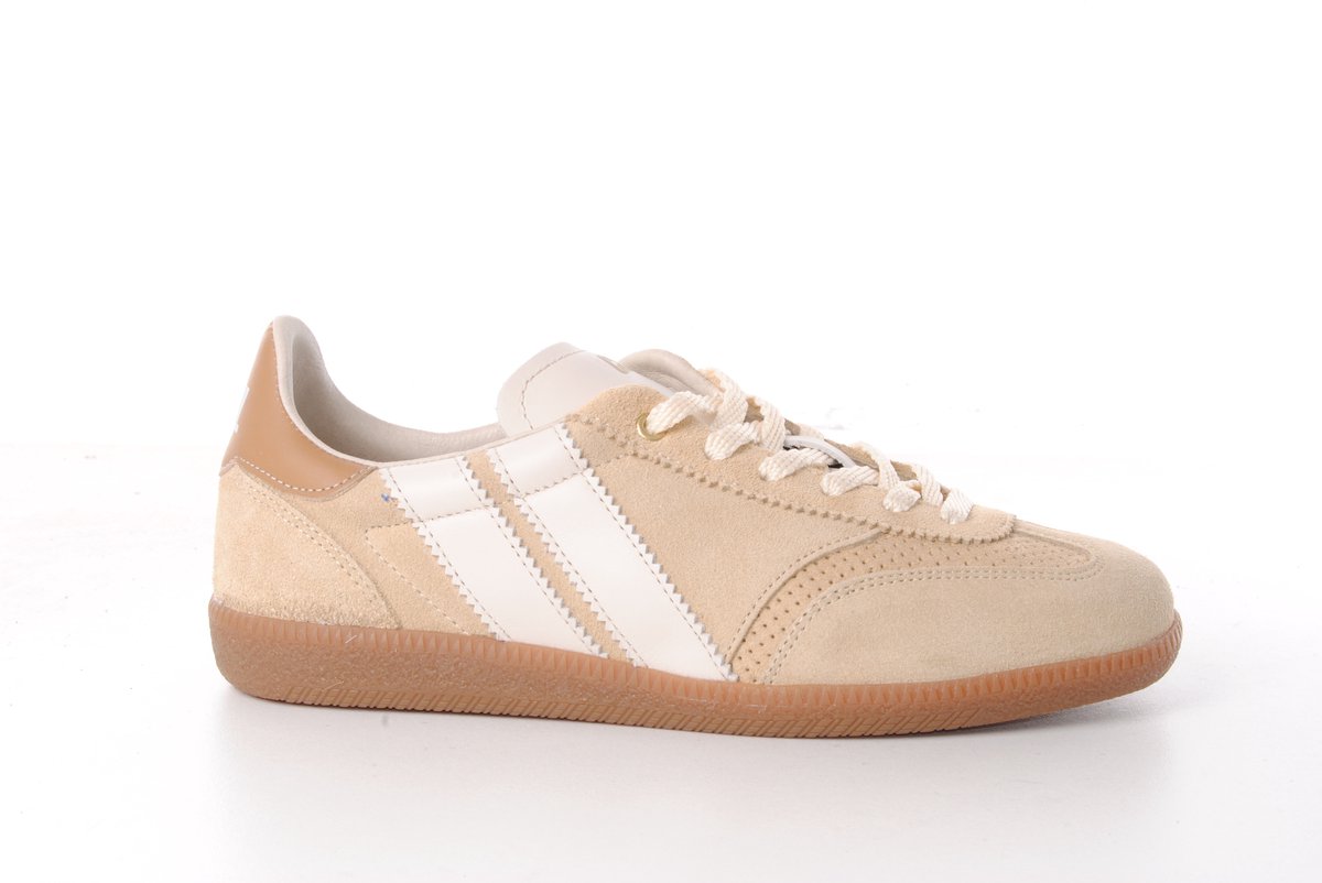 Caval dames sneaker asymmetrisch beige suède