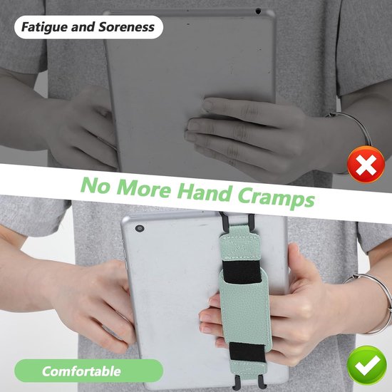 E-reader, geschikt voor tablets van 6-8 inch, met polsbandje als standaard, flexibel ontwerp, gemaakt van PU-leer, roze. van Arabalion — afbeelding 4