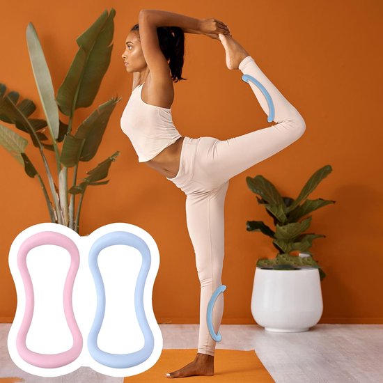 2-delige Yoga Ring Set Voor Benen & Kuitjes - Pilates Fitness Ring Met Massagepunten - Weerstandsstrekkingsring Voor Vrouwen, Thuis Workout Apparaat — afbeelding 3