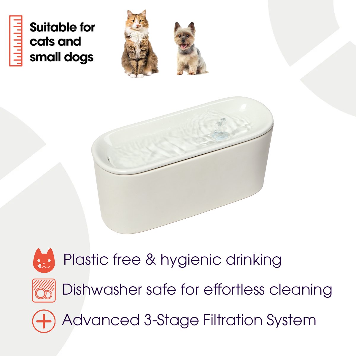 Cat Mate 800ml Keramische Waterfonteintje voor Katten thumbnail 6
