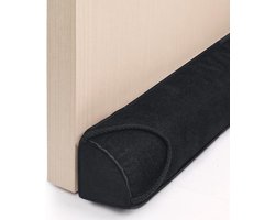 Tochtstopper - Tochtstrips voor deuren - Deur tochtstopper - Verzwaarde tochtstopper - Driehoek tochtstopper - Blokkeert geluid - Blokkeert tocht - Houdt warm in winter - Houdt koel in zomer - Tochtwering - Voor deur - Thuis - 92X7X7CM - Zwart