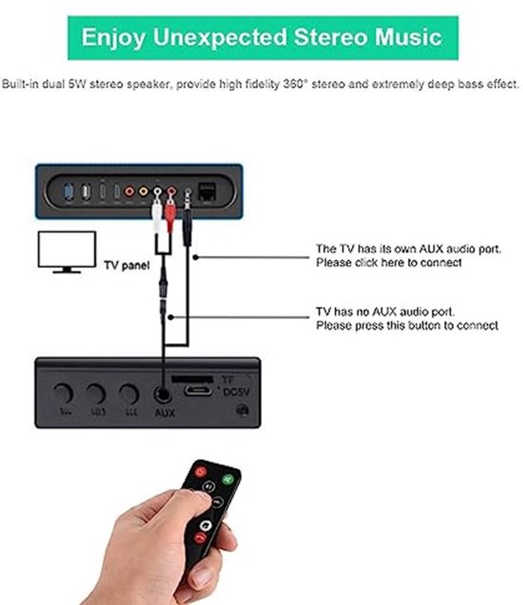 KARZO Bluetooth 5.0 Soundbar met Draadloze Subwoofer - afbeelding 3