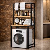 CLP Caleb wasmachine ombouw - opbouwmeubel - rek - wasmachineopbouw -, Kleur:wit