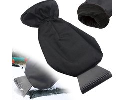Ijskrabber auto - Ijskrabber auto met handschoen - Fleece gevoerd - Ruitenkrabber - IJskrabber met Handschoen - Auto accessoires - Krabber met handschoen - Ijskrabbers - Auto accessoires - Winter - Attentvolle cadeaus voor de winter - Zwart