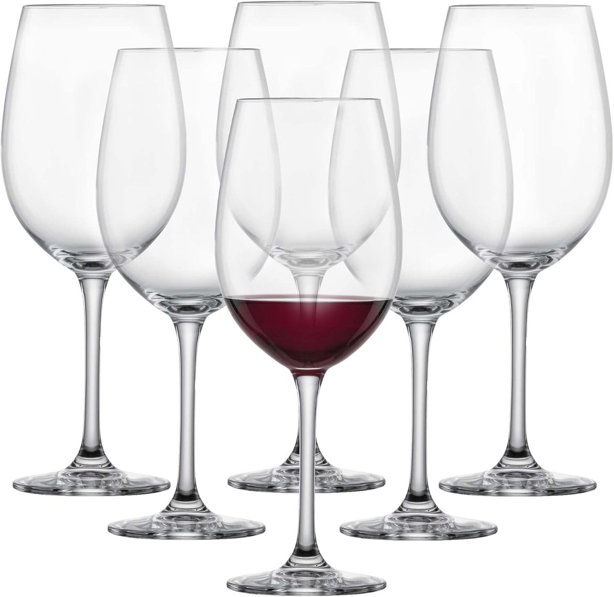 wijnglas (set van 6), klassieke bordeauxglazen voor rode wijn, vaatwasmachinebestendige Tritan-kristalglazen