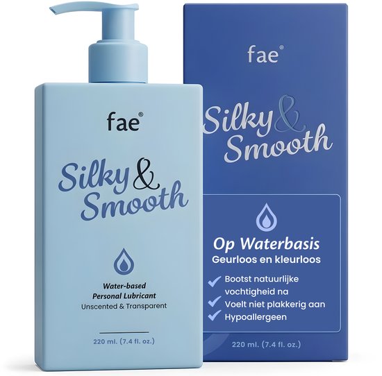 Fae Glijmiddel Waterbasis - Lubricant 220ml - Veilig voor Condooms & Sex Speeltjes - Lube - zonder Geur en Smaak
