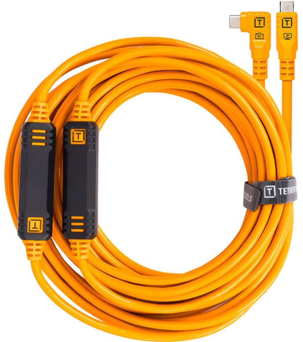 TetherTools Leverlock & Cable Kit Optima 10G 31' (9.2m) Straight to Right, High-Visibility Orange
