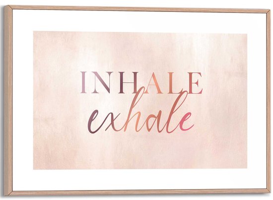 Schilderij Inhale Exhale - 20 x 30 - Hout - REINDERS