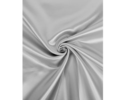 Satijn Duchesse Stof per Meter – Effen Zilver 070 – Luxe Glans – 150 cm Breed – Voor Bruidsmode & Avondkleding