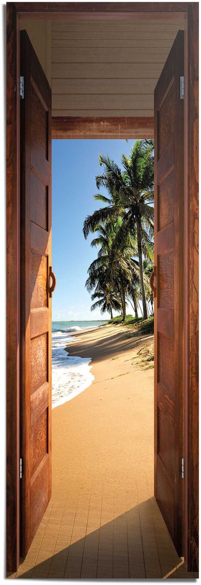 REINDERS Poster Deur naar het strand - 158 x 53 - Papier - REINDERS
