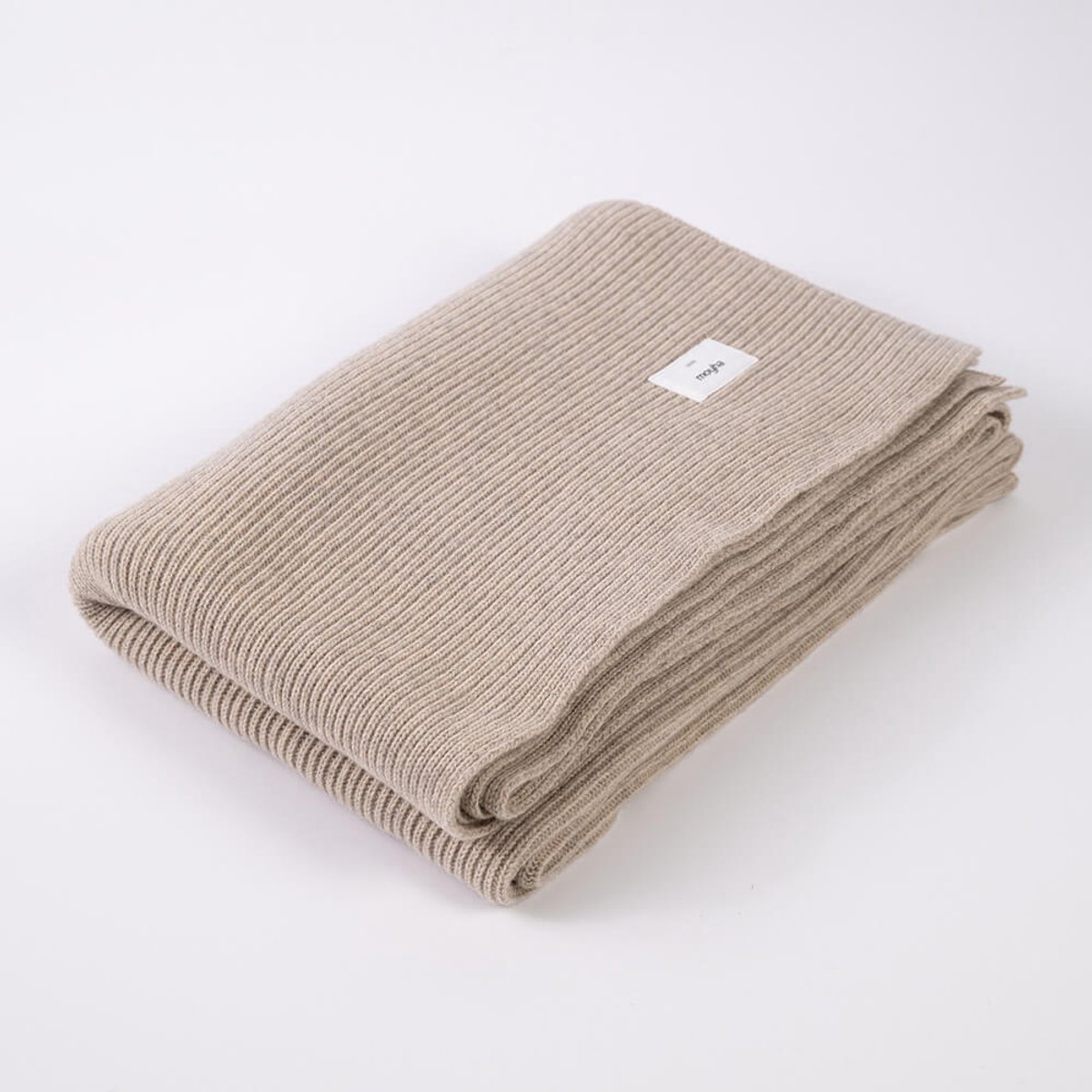 Moyha plaid - woondeken - klassiek premium deken beige