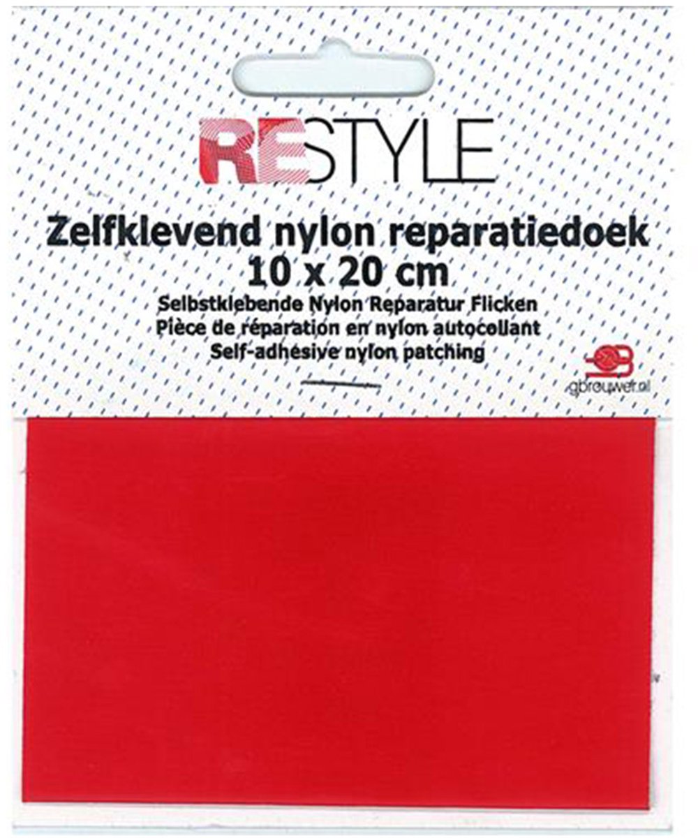 Restyle Reparatiedoek Nylon 10 cm x 20 cm Zelfklevend 722 Rood