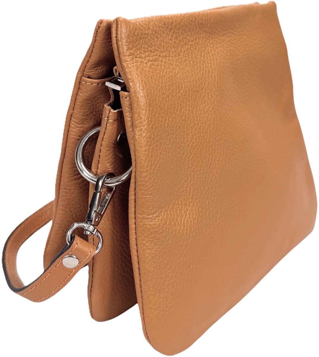 Dames schoudertas / handtas - Premium leather -Origineel design - Harmonica tas - Handmade in Italy - Prachtige kleuren