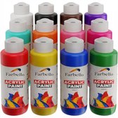 Acrylverf Set Funto Acryl Gietverf Set - 36 Flessen à 56 Ml, Met Siliconenolie, Voor Fluid Art Acryl Gietverf Set 36 Kleuren