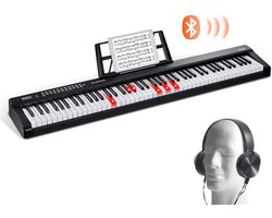 VEVOR Digitaal Toetsenbord met 88 Toetsen Elektrische Piano Digitale Piano 1000 Ritmes