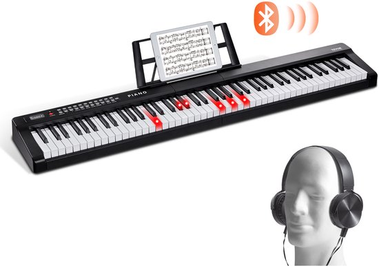 VEVOR Digitaal Toetsenbord met 88 Toetsen Elektrische Piano Digitale Piano 1000 Ritmes