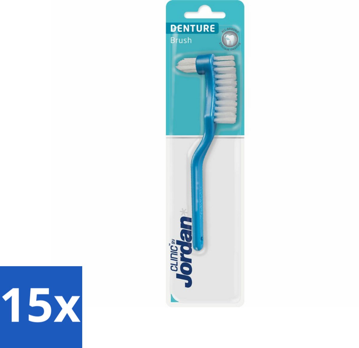 Jordan - Clinic - Tandenborstel Kunstgebit - Denture - Bulkverpakking - 15 stuks