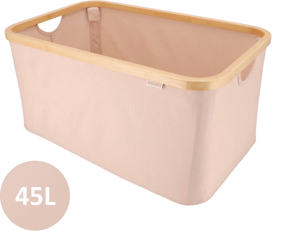 KROMS Wasmand 3 vakken - Inclusief NL & ENG labels - Wassorteerder