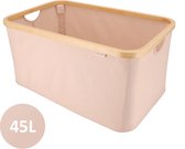 Wasmand - Waszak - Laundry basket - Opvouwbaar - 81L - Zwart