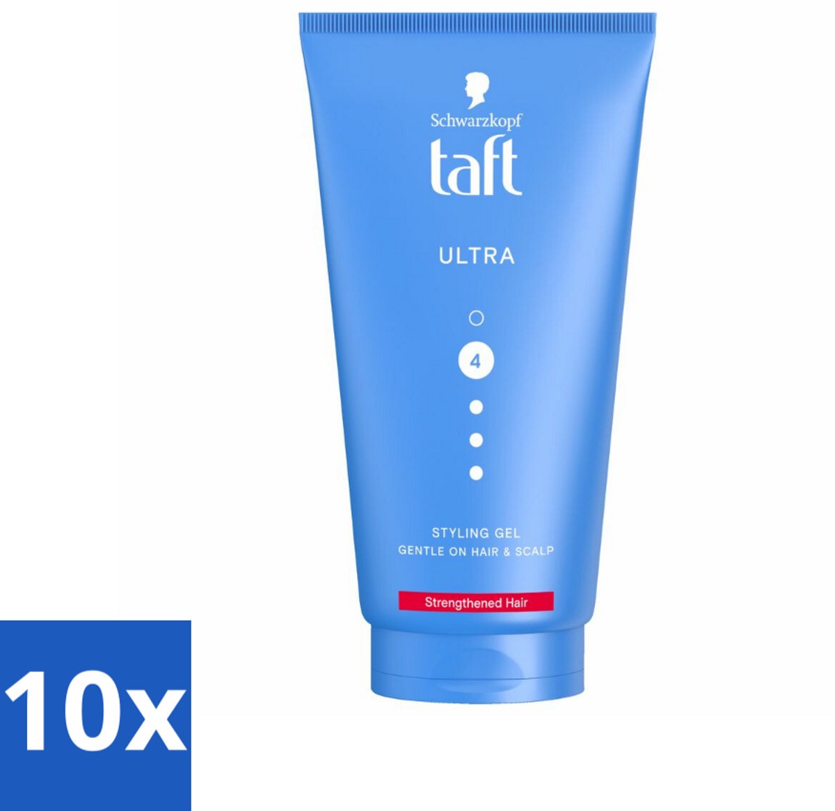 Taft - Ultra 4 - Styling Gel - Stevige fixatie - 150 ml - Bulkverpakking - 10 stuks