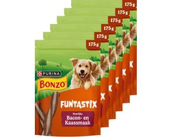 Bonzo Funtastix - Hondensnacks - Bacon & Kaas - 6 x 175 g