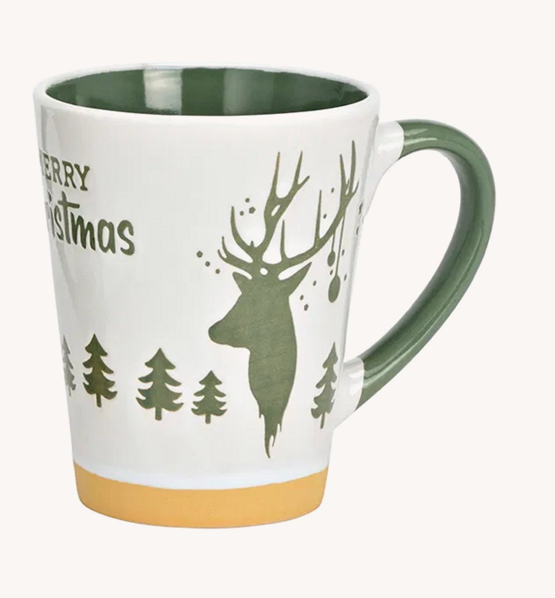 Mok elanden "Merry Christmas" wit 360ml