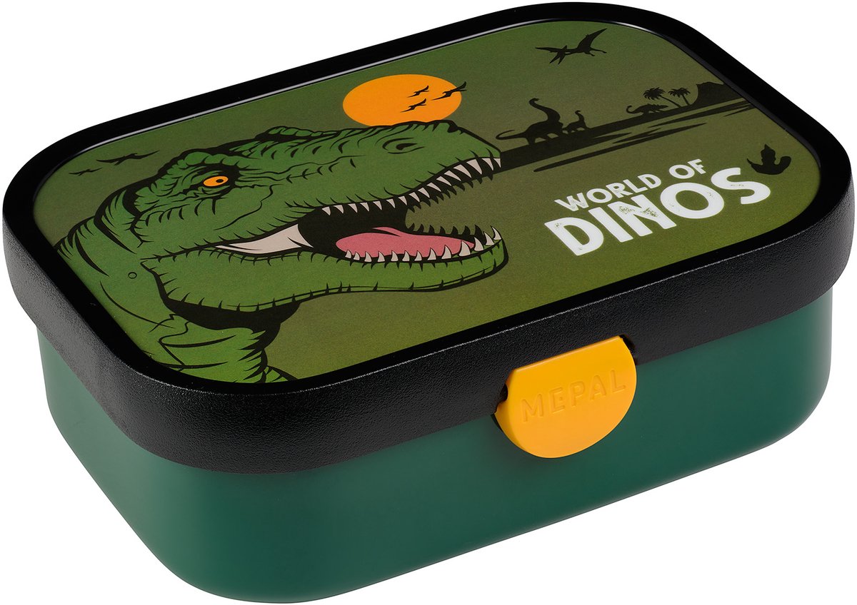 Bol.com Mepal Lunchbox Campus - 750 ml - Broodtrommel met vakjes voor kinderen - Geschikt voor 4 boterhammen - Dino aanbieding