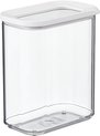 Boîte de conservation Mepal Modula de 1500 ml avec un couvercle blanc, sur fond blanc.