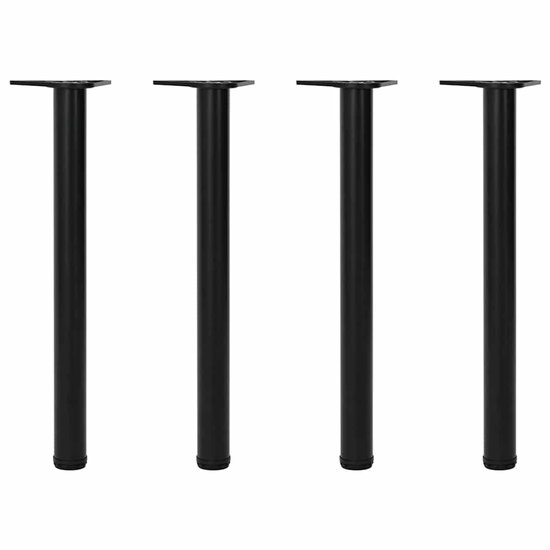 vidaXL Pieds de table réglables en hauteur noir 710 mm 4 pcs
