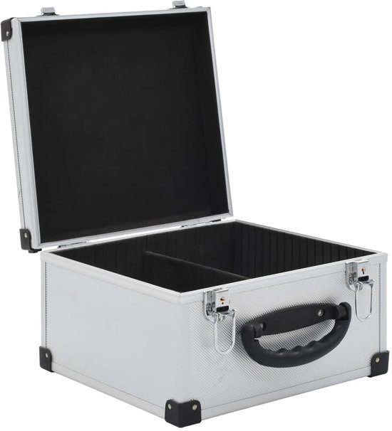 vidaXL Boîtier CD pour 40 CD aluminium ABS couleur argent