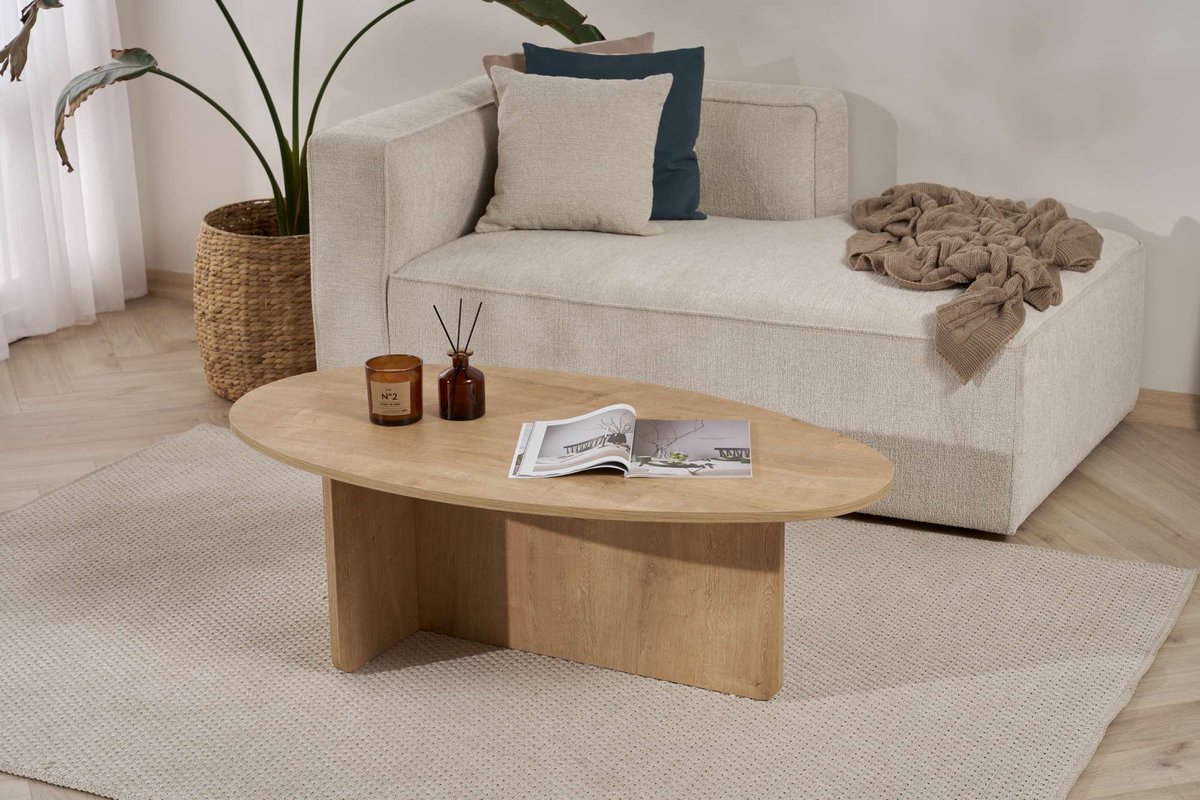Skye Decor Orba Eiken 100% melamine gecoat spaanplaat Houten Salontafel
