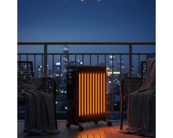 Olieradiator 2500W Luxe Digitale Elektrische - Zwart - Luxe Digitale Elektrische Kachel – -…