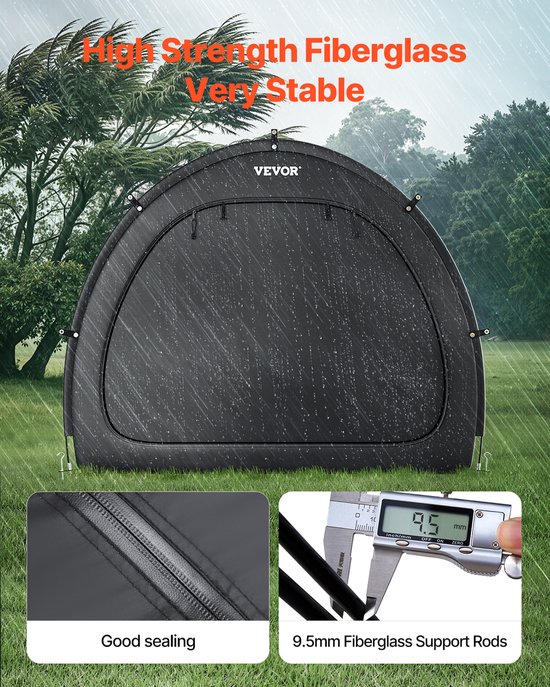 VEVOR Fiets Tent Fiets Garage Fietsenstalling voor 5 Fietsen 1706x2133x2438mm van Merkloos — afbeelding 5