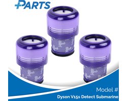 Dyson V15s Detect Submarine Filters (3 Stuks, Plus.Parts® alternatief voor 970013-02)