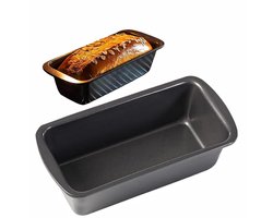 Mini broodbakvorm - antiaanbaklaag voor eenvoudig uit de vorm halen - bananenbroodbakvorm - 21*21*9,50 cm - geschikt voor bakliefhebbers om te maken in de oven of airfryer.