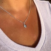 Yo&No - Collier avec pendentif trèfle - 1,4 mm - 45 cm - 15 mm - Argent 925